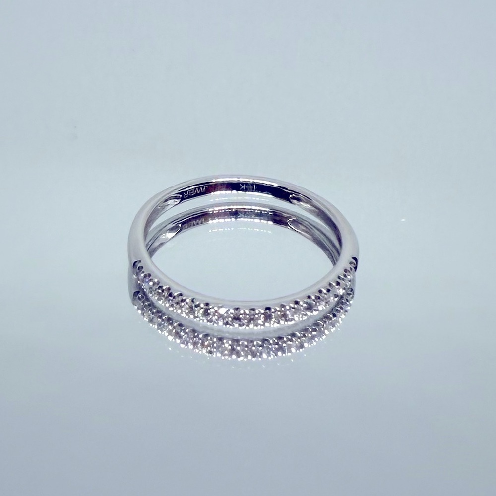 NEW Solid 10K White Gold Natural Diamond Ring